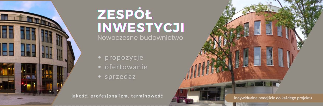 dział inwestycji budowlanych propozycje, ofertowanie, sprzedaż